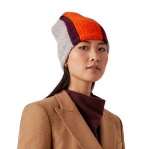 Lola Hats - NWOT Killy Color Block Wool Blend Orange Alpaca Beanie OS